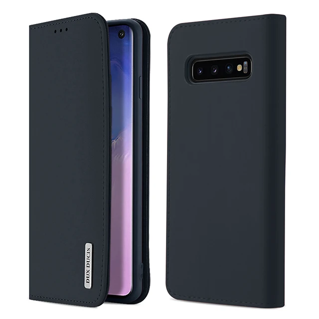 Blue Чехол DUX DUCIS из натуральной кожи для samsung Galaxy S10 Plus, откидной Чехол-кошелек для samsung S10 S9 Plus S10E S10plus, чехол для телефона s - Цвет: Blue