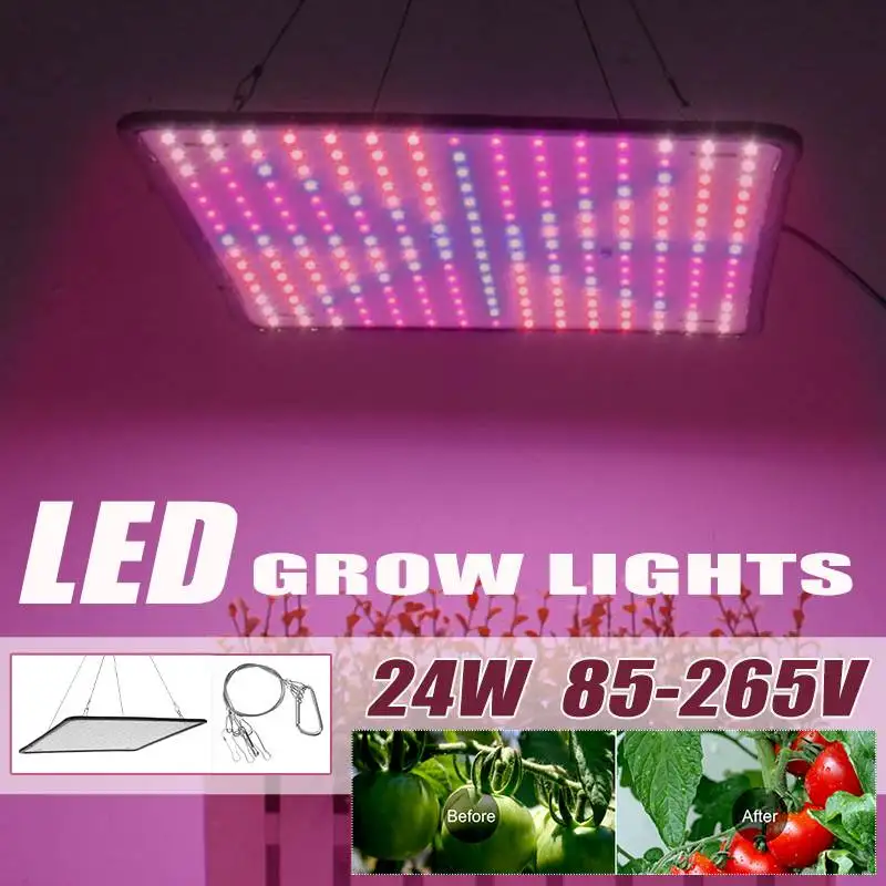 

24W LED Grow Light Led Full Spectrum Lamp Led Plant Light Bulb Greenhouses AC85-265V EU Plug For Indoor Phyto Lamp Grow Lamp
