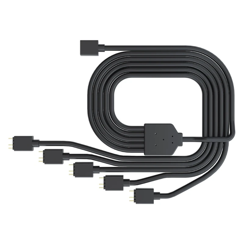 ARGB 1 to 5 3PIN 5V Flexible Fan RGB Adapter Cable Computer Case Connector Splitter Accessories for MSI | Компьютеры и офис
