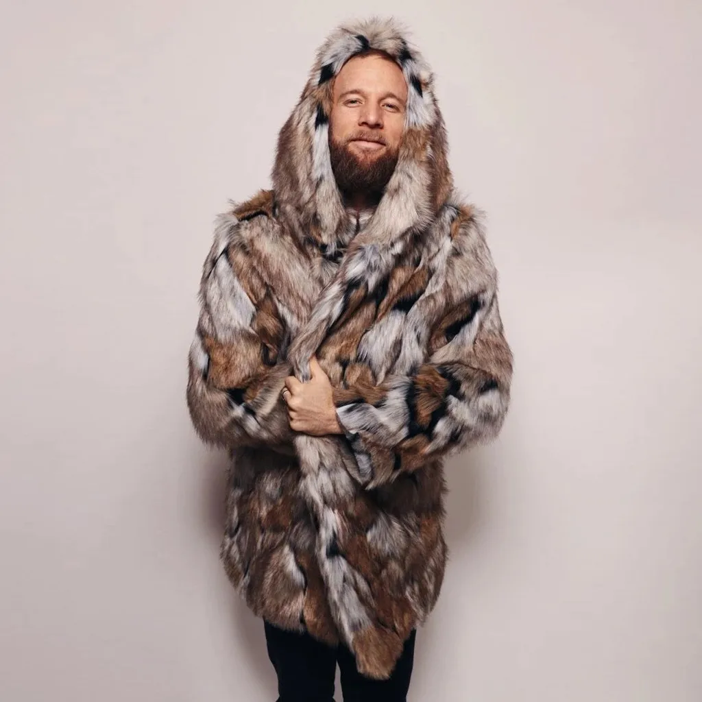 SAGACE 2020 Новое поступление модное мужское теплое леопардовое толстое пальто с