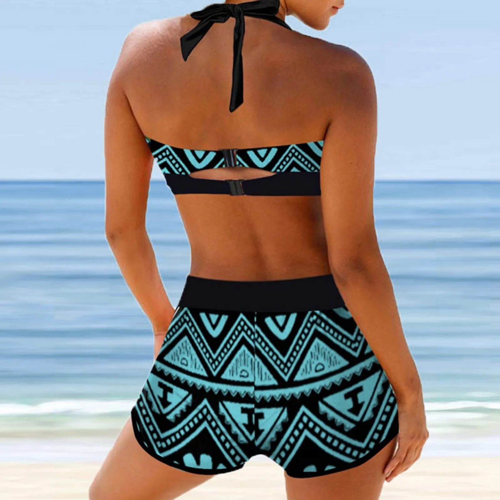 

2021 Hot Sale Women Plus Size Print Bikini Swimjupmsuit Swimsuit Beachwear Padded Swimwear #G