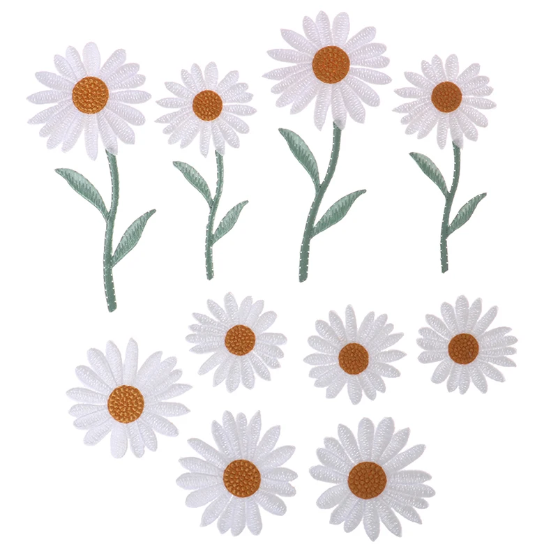 2/3 шт. маленькое солнце цветок вышивкой в виде ромашек Патчи для костюмы гладить