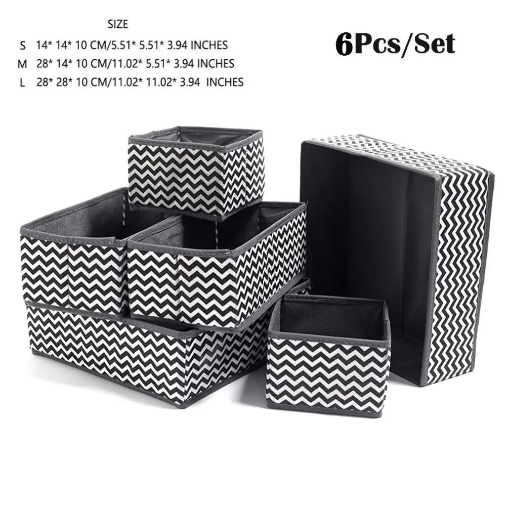 6pcs 1set Букет невесты 6 штук в партии, 8 шт. ящик нижнее бельё для девочек организаторов коробка для хранения складной гардероб ящики комода Органайзер Ткань Кубы для хранения корзина - Цвет: 6pcs 1set