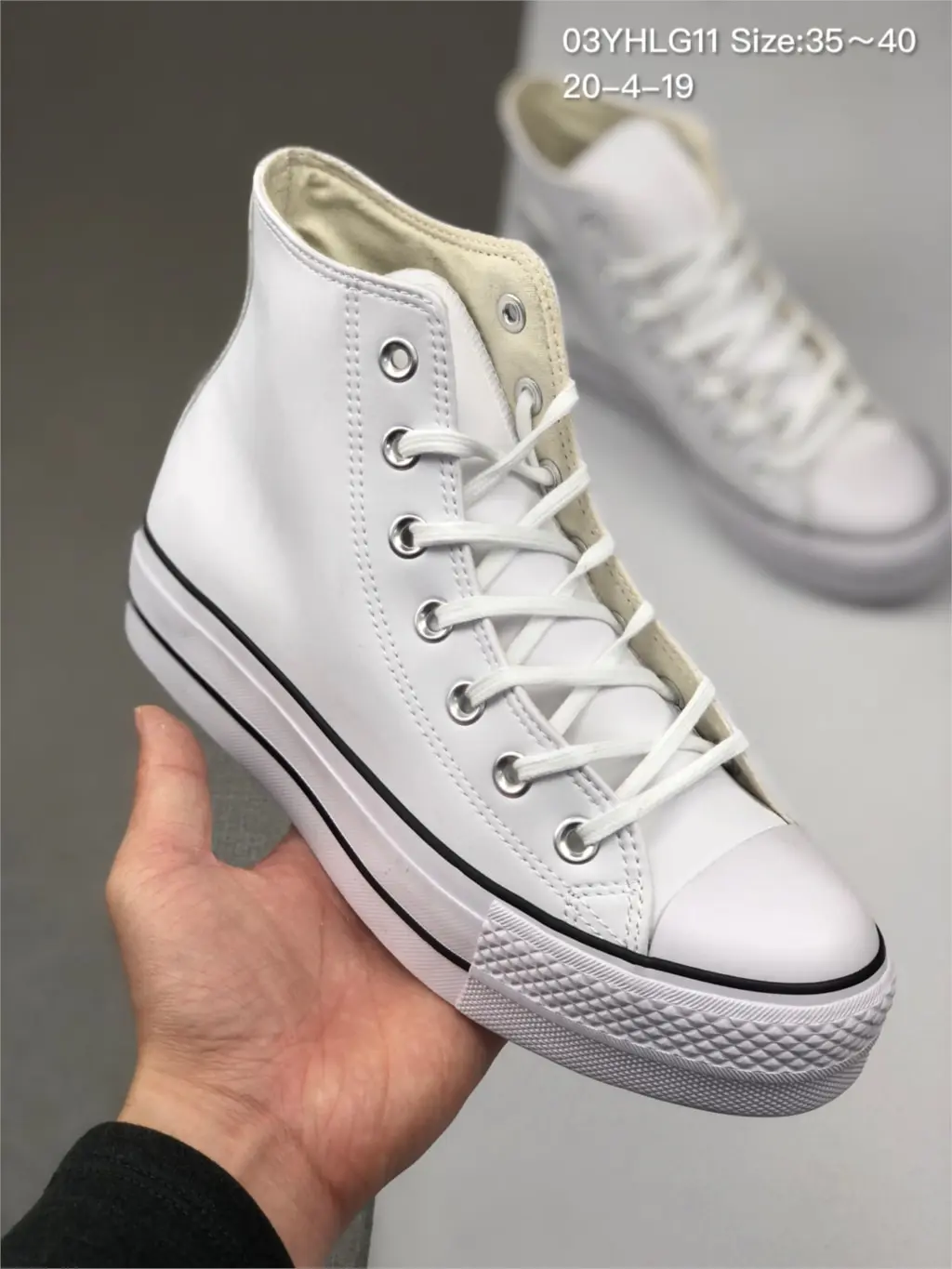 

Reverse sports shoes with leather platform for women, women skateboard shoes with high platform, black