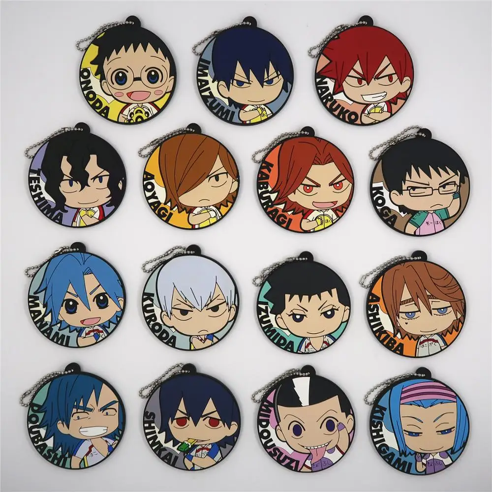 

Yowamushi Pedal Anime Onoda sakamichi Imaizumi Shunsuke Naruko Shokichi Makishima Kaburagi Naruko Rubber Keychain