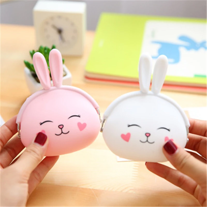 

DL QW05 the New South Korean small lovely rabbit coin bag key bag silica female zero wallet Stationery office supplies for