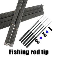 4 1mm 6 4mm 5 pieces fishing rod tip spare 123 sections stream fishing rod full short size hollow carbon accessories sturdy