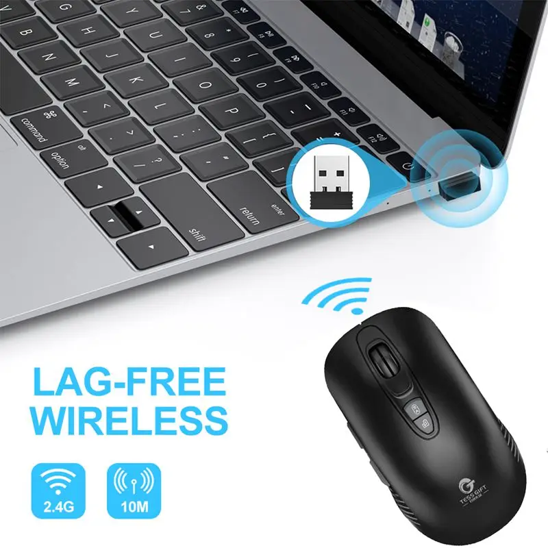 

2.4GHz Wireless Optical Mouse AI Voice Control 110 Languages Translation 1600 DPI Mice for Windows 7/8/10 Mac PC Laptops