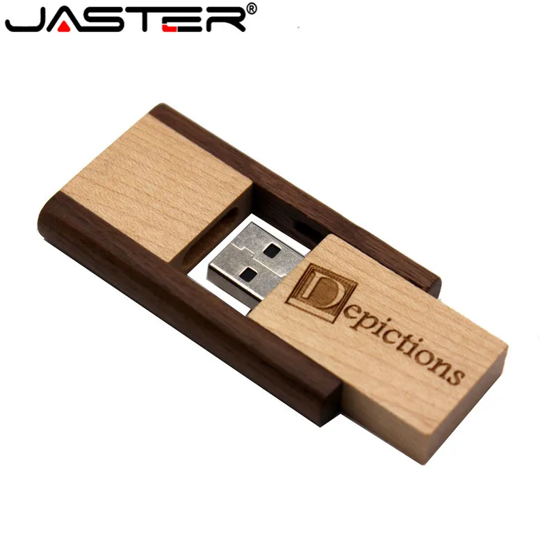Usb флеш накопитель JASTER 3 цвета кленовый карбонизированный бамбук логотип печать