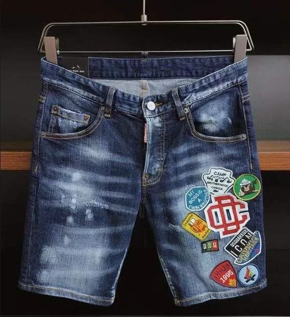 

Мужские джинсы с принтом, мужские брюки в стиле панк, узкие брюки в стиле хип-хоп, шорты 9808-1