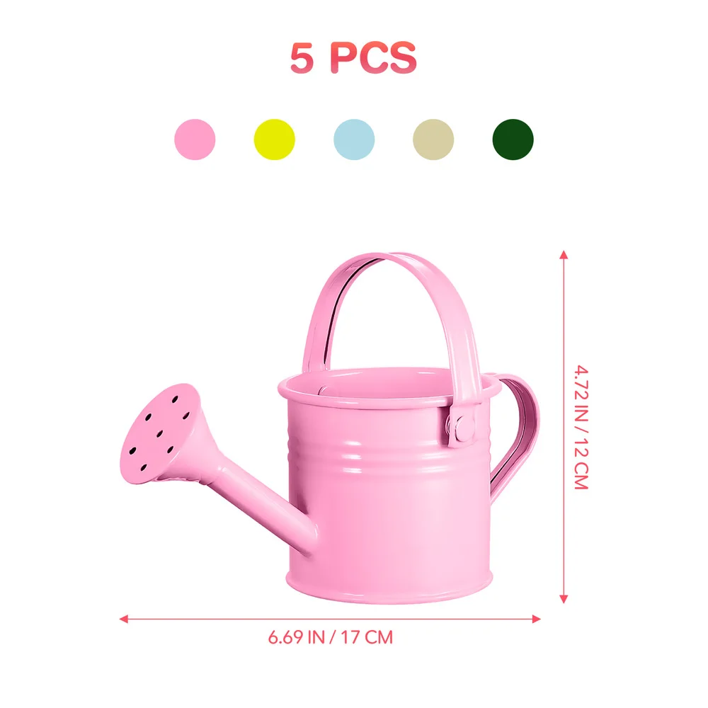 

Yardwe 5pcs Gardening Watering Cans Children Watering Pots Iron Watering Kettle for Home Garden