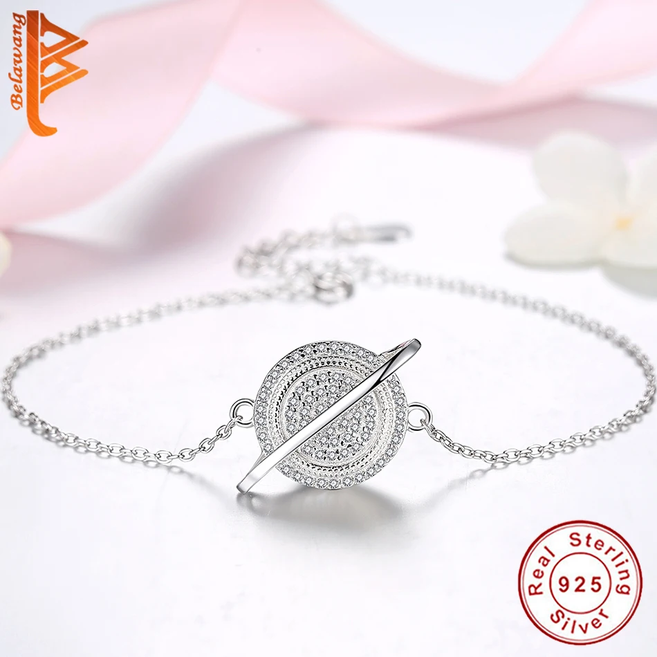 Браслет стразы женский из серебра 100% пробы с планетами | Украшения и аксессуары