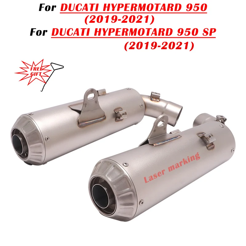 

For Ducati Hypermotard 950 950 SP Motorcycle Escape Exhaust System Modify Double hole Exhaust Mid Link Pipe Muffler GP Silencer