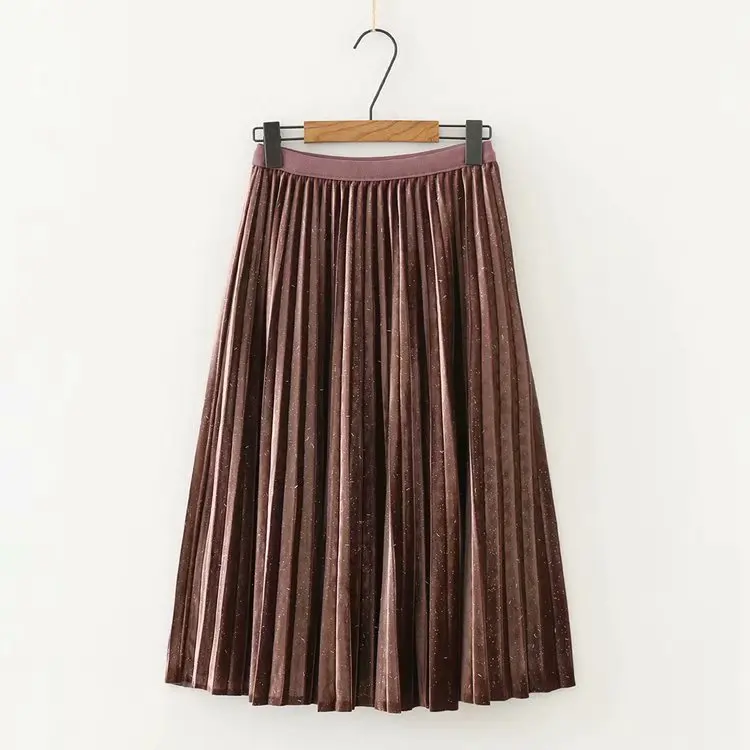 Повседневные женские модные плиссированные юбки размера плюс осень 2019 T56