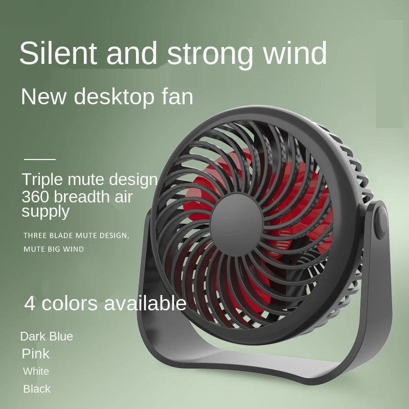 

USB Desk Fan Small Personal Desktop Table Fan with Strong Wind Quiet Operation 3 Speed Portable Mini Fan for Office Bedroom
