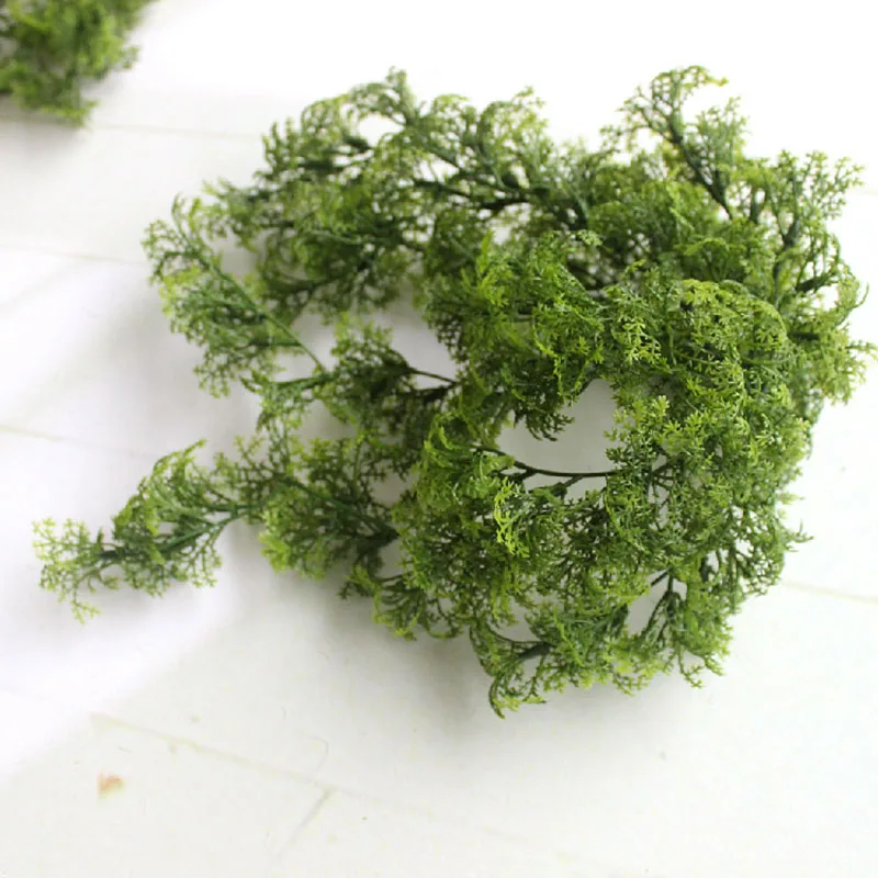 Лесной Отдел Моделирование Пластиковые Мох декоративное растение Настенный Цветок дома гостиной окно подоконник декоративное растение - Цвет: Зеленый