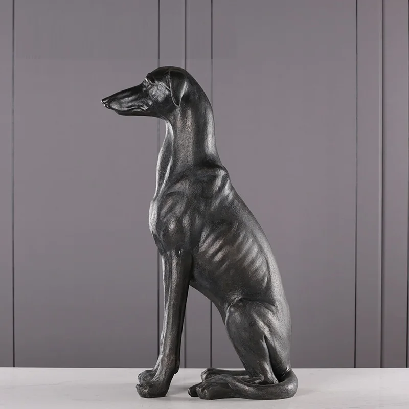 74 см Фигурки GREADOG GREYHOUND статуя собаки абстрактное животное ремесла из смолы