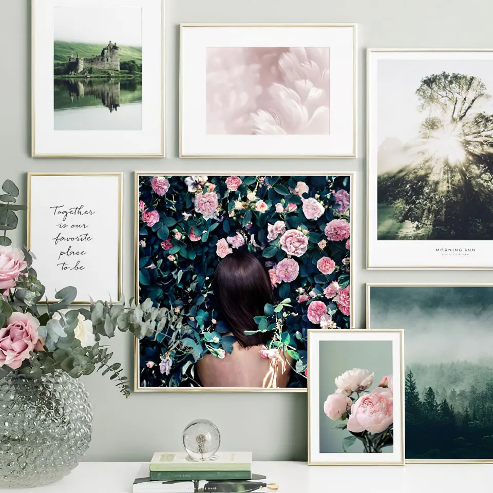 

Nordic Poster Flowers Canvas Painting Landscape Wall Art Pictures For Living Room Decorative Prints On The Wall Natural Modern