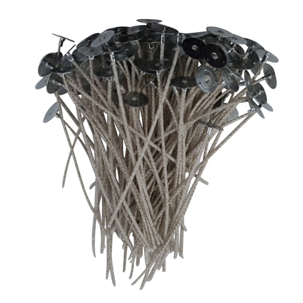 

200pcs Wicks with Sustainer Cotton Core Waxed Candle Wicks for Candle Making