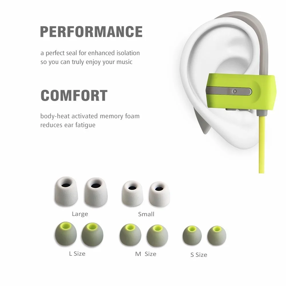 Спортивные наушники вкладыши Tritina влагозащищенные Bluetooth с микрофоном удобные HD