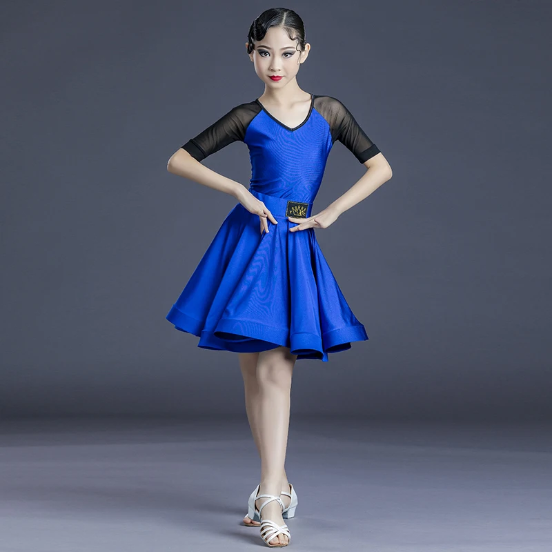 Профессиональное платье для латинских танцев девочек Детская одежда бальных и