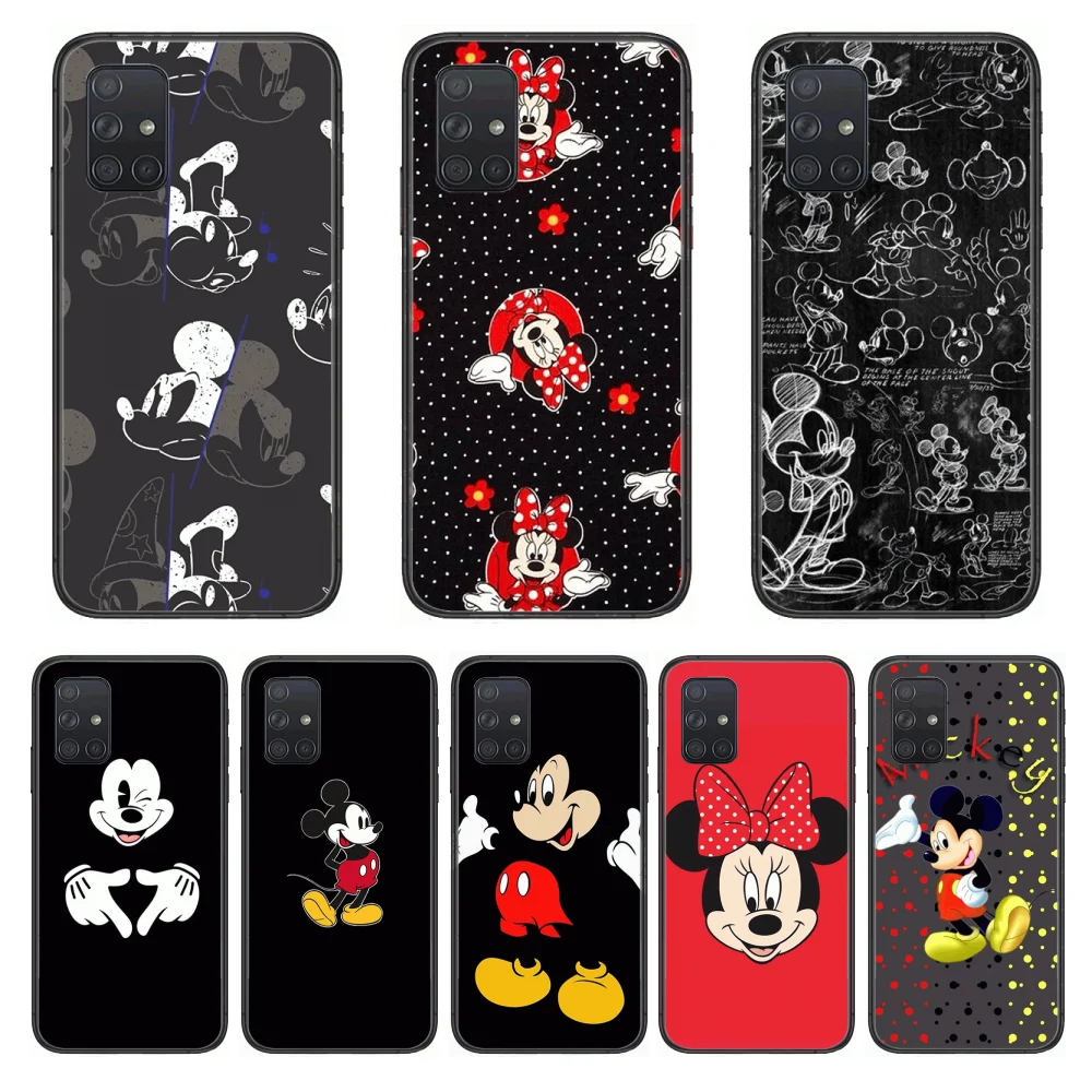 

2021 New Mickey Phone Case Hull For Samsung Galaxy A 50 51 20 71 70 40 30 10 E 4G 5G S Black Shell Art Cell Cover