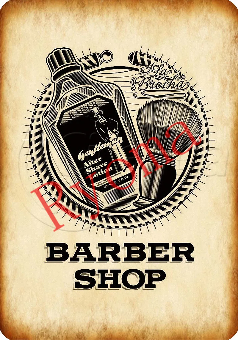 Hot Retro hairstyle design Hairdresser Tattoos Patterned Posters Kraft paper Wall Stickers Barber shop living room decoration | Дом и сад