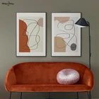 Постер Morandi Nordic Picasso Line Art, Абстрактная Картина на холсте, принты, минималистичные настенные картины, украшение для гостиной и дома