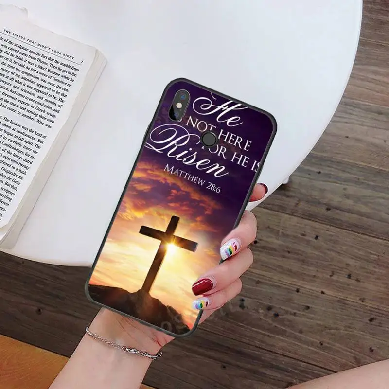

Bible Jesus Christ Christian Cross protective funda Phone Case For Xiaomi Redmi note 7 8 9 t k30 max3 9 s 10 pro lite