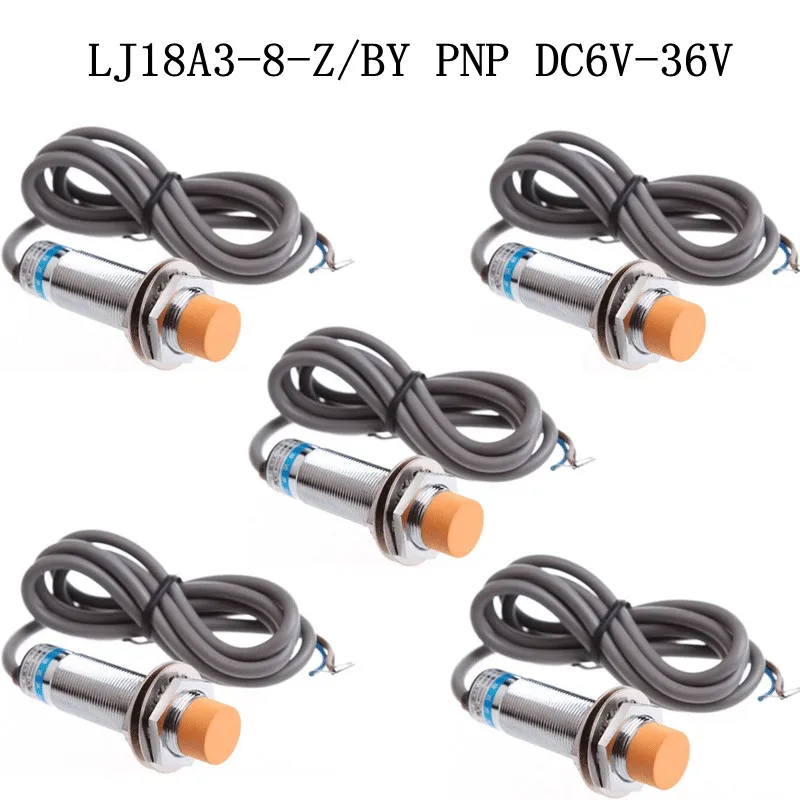 

5Pcs NO LJ18A3-8-Z/BY Inductive Proximity Sensor Switch PNP DC6V-36V Inductive Proximity Sensor Switch DC-DC Step-down Module