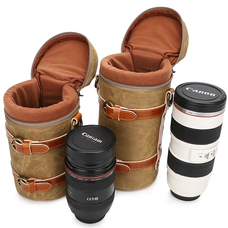 

Padded Waterproof Shockproof Camera Lens Pouch Bag with Shoulder Strap