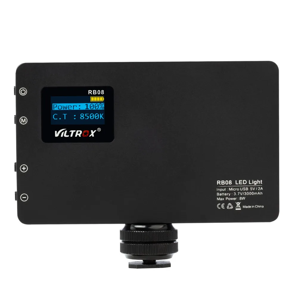 Viltrox RB08 двухцветный 2500 K 8500 мини видео светодиодный светильник портативный