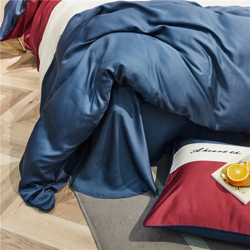 Роскошный набор постельного белья из тенселя пододеяльник простыня наволочка