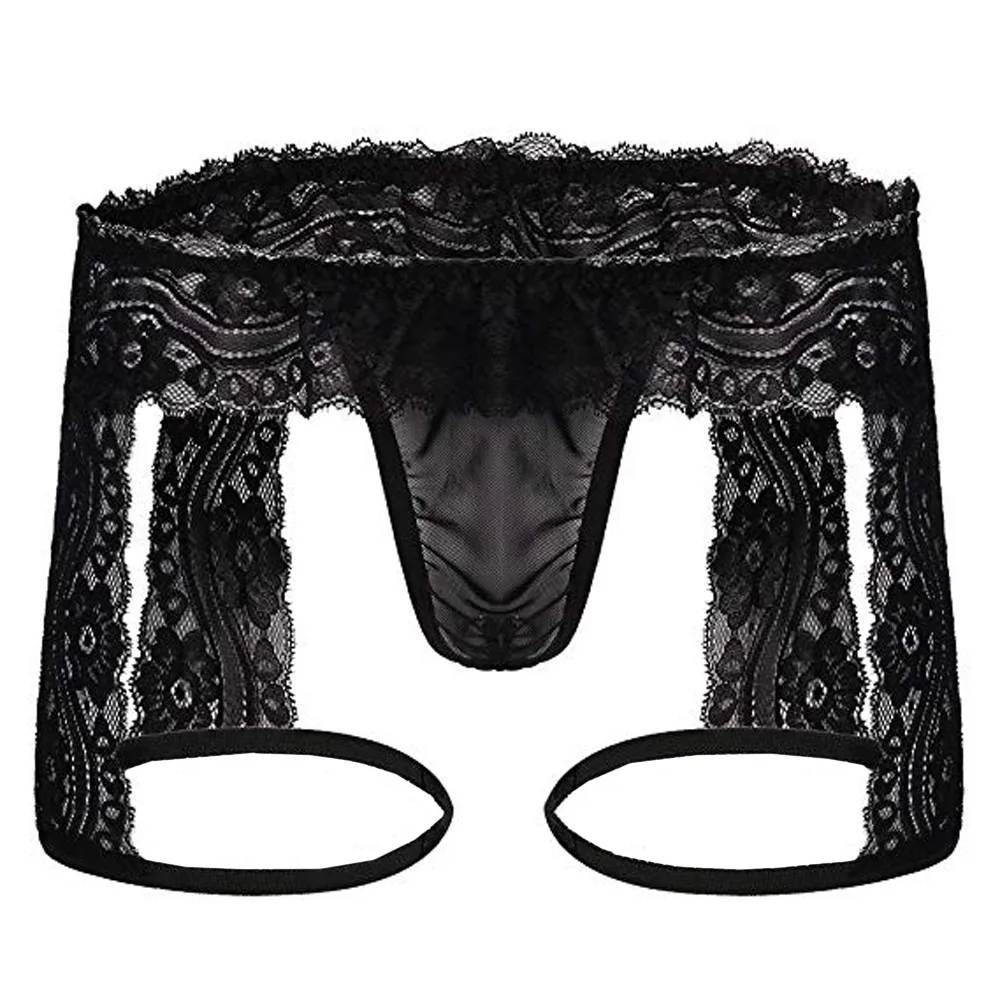 

S-3XL эротичное мужское белье Sexy Gay Mens Сисси Сетчатое кружевное нижнее белье, чашечки расположены рядом, Стринги Бесшовные Улучшенный чехол би...