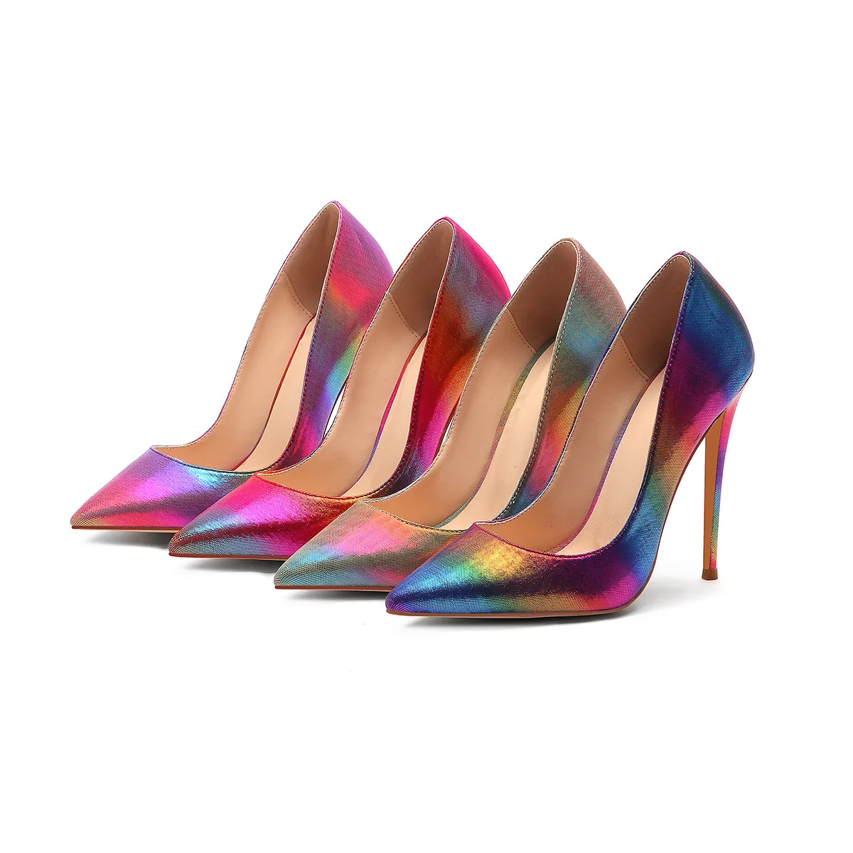 

pointed wind colorful silk women's fashion shoes large