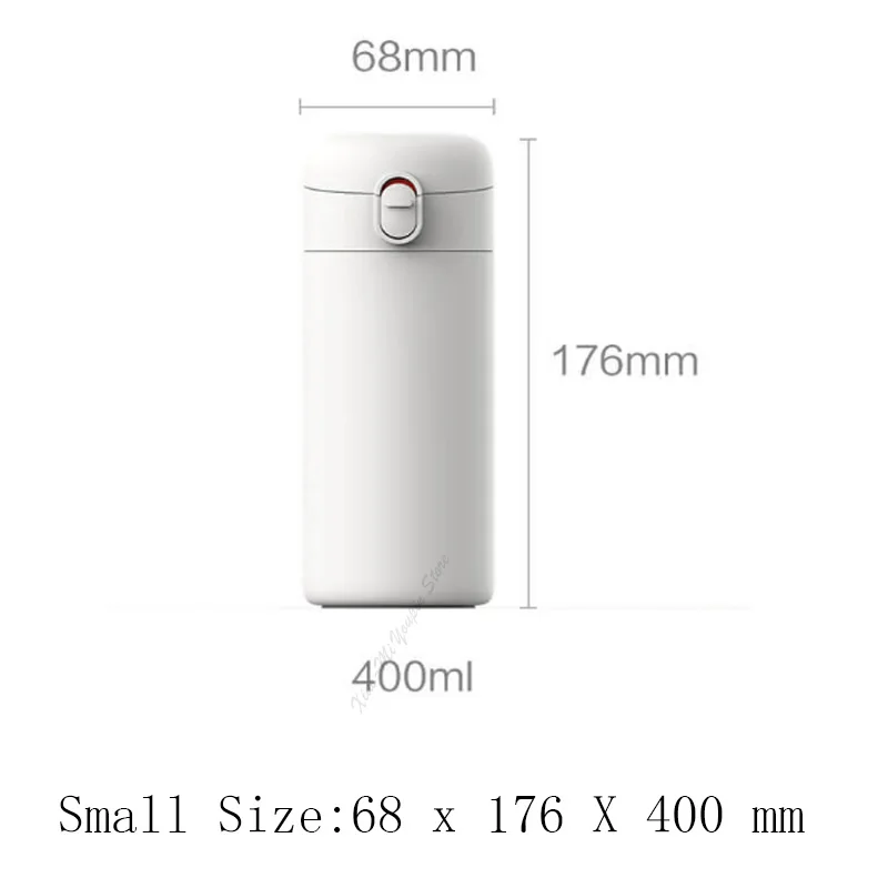 Xiaomi Pinlo 400 мл/530 мл Питьевая Вакуумная чашка из нержавеющей стали холодная 6 часов колба бутылка для воды одной рукой на изоляционный замок - Цвет: 400ml