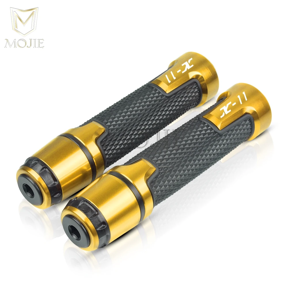 Gold Мотоциклетная противоскользящая амортизирующая рукоятка для руля, крышка слайдера, защита от падения, колпачок для рук, конец для Honda X-11 X11 1999-2002 - Цвет: Gold