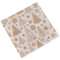 20pcsset square christmas paper napkin pocket handkerchief for home xmas table decoration festival napkins cloth