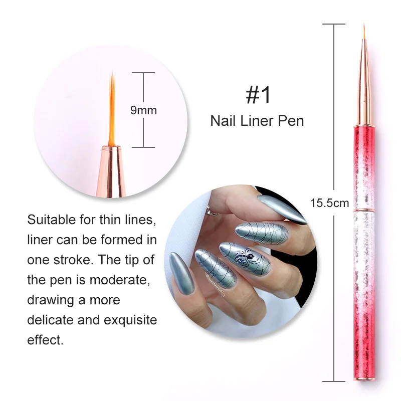 1 шт. УФ гель щетка для ногтей цветная ручка рисования градиентная сломанная со