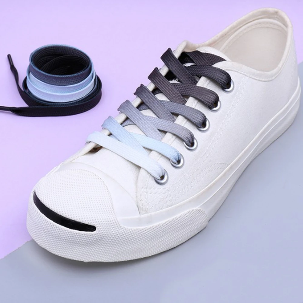

1 Pair Sneaker Flat Elastic Shoelaces Rainbow Colored Shoe Laces Casual Canvas Shoes Laces Colored Shoe Laces Sneakers Laces