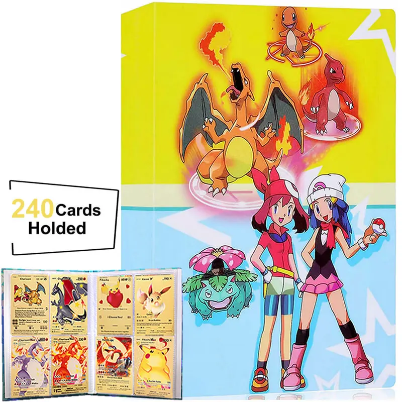 

Альбом для покемонов Boek игральные карты, игра, альбом для покемонов, обучающая карта, коллекционный держатель, папка, загруженная детская иг...