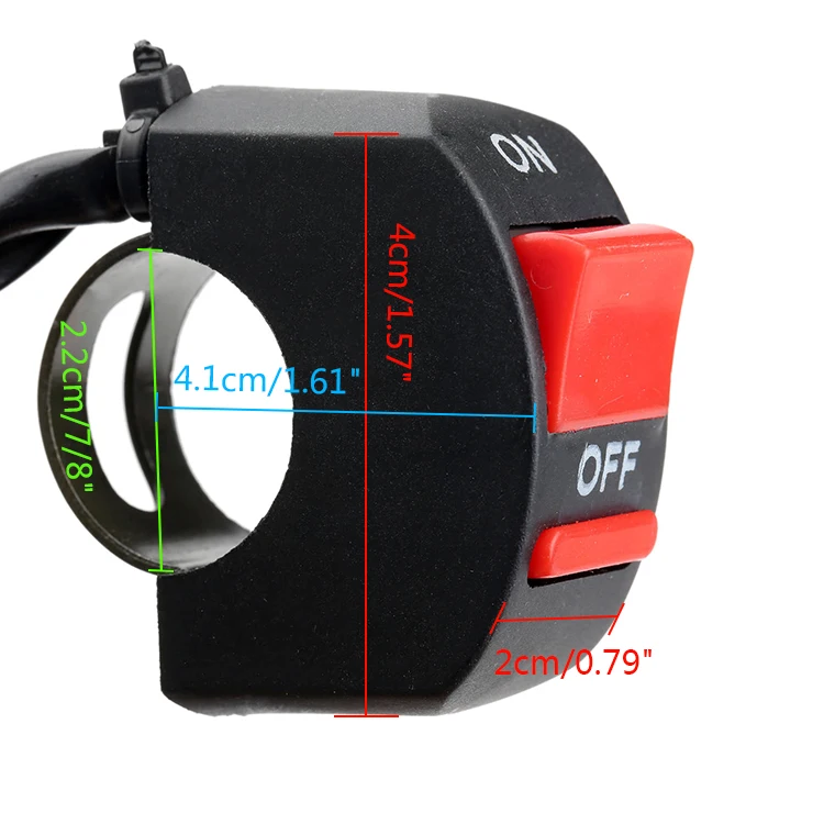 Передняя фара для мотоцикла или велосипеда 22 мм 7/8 дюйма|Переключатели мотоцикла|