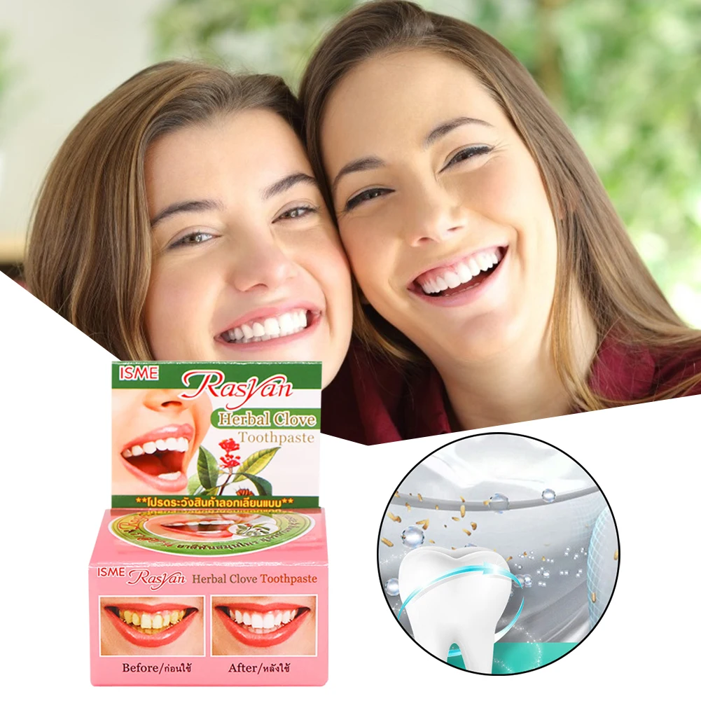 

25g Herb Mint Tooth Whitening Natural Herbal Clove Toothpaste Dentifrice Remove Stain Cleaning Anti-allergic Gel Oral Cleaning