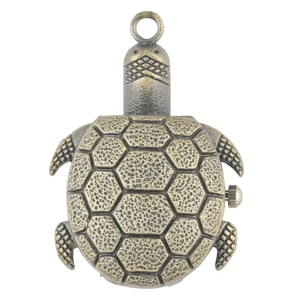 Изысканные карманные часы в форме черепахи мужские уникальные из бронзового