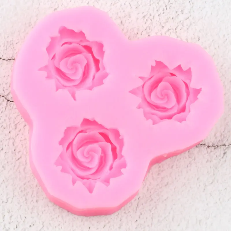 Розовые цветы шоколадные помадки инструменты для украшения свадебного торта 3D