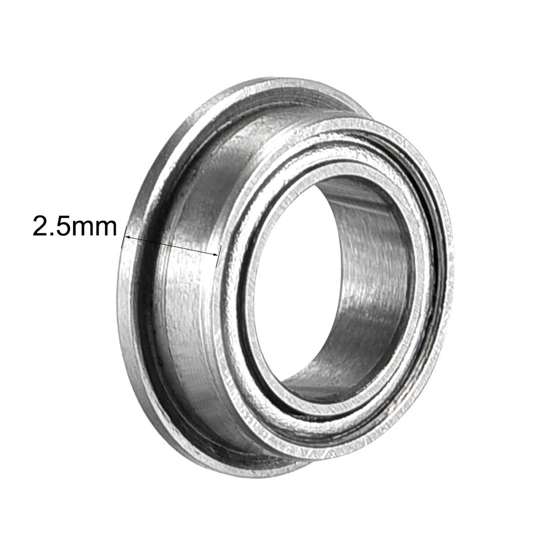 

uxcell 10Pcs MF85ZZ Flange Ball Bearing 5x8x2.5mm Double Shielded Chrome Steel Bearings (GCr15) for Home Office DIY