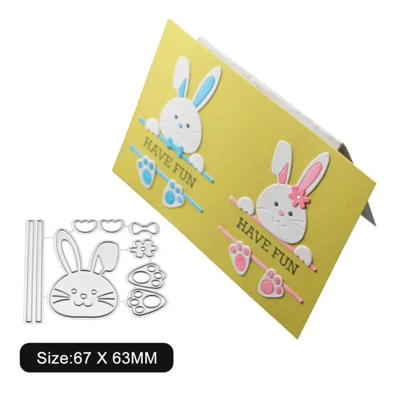 

Bow Rabbit Metal Cutting Dies Stencil Scrapbooking DIY Album Stamp Paper Emboss