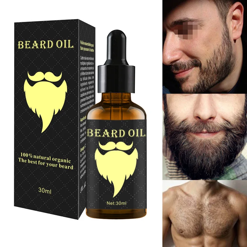 

100%Natural Accelerate Facial Hair Grow Beard Essential Oil Hair And Beard Growth Oil Men Beard Grooming Products 30ML TSLM2