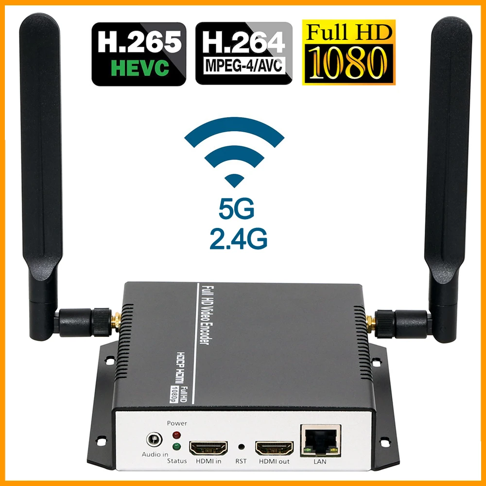 HEVC HDMI аудио видео IPTV кодер H.265 H.264 прямая трансляция RTMP кодер HDMI к RTMP RTSP HLS ONVIF UDP передатчик H264 H265 - Цвет: WIFI