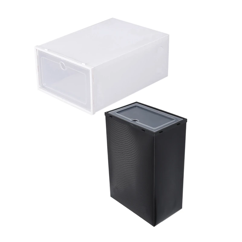 

6 шт. Прозрачный обувной коробки флип дизайн Пластик Хранения Чехол Организатор Пылезащитная прозрачная Пластик ящик для хранения обуви Коробки для дома